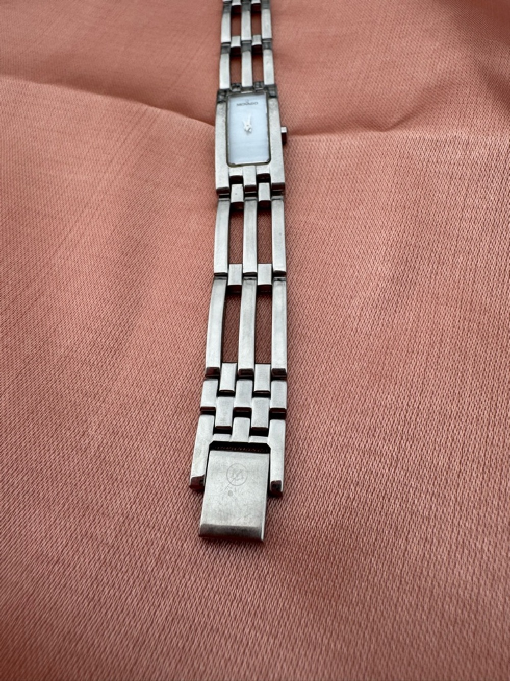 Movado Silver Esperanza Bracelet Watch with White Mother-of-Pearl Dial - Picture 8 of 10